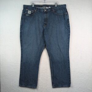 Cinch White Label Jeans Mens 44X30 Blue Western Denim Stretch Stitch Cotton